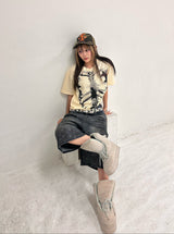 Dot Bone Thermal Henley Neck Tee