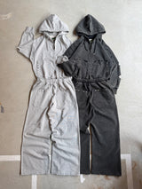 Boxing pocket short length zip hoodie