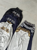 check switching sweat pants