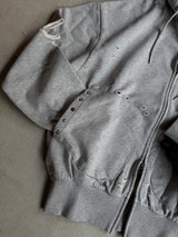 Boxing pocket short length zip hoodie