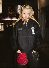 Sexy Logo Denim Zip Hoodie