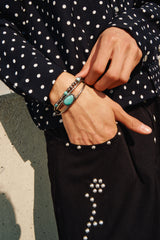 マルチストーンBWブレスレット