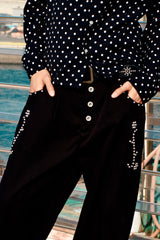 Five pocket studs slacks
