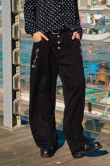 Five pocket studs slacks