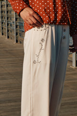 Five pocket studs slacks