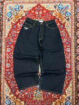 Double cross logo rigid buggy denim