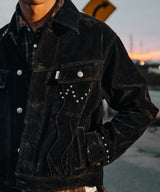 Classic studs suede jacket