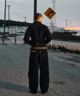 Classic studs suede pants