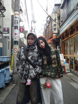 Heisei徽標熱拉鍊連帽衫