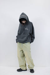 官方徽標補丁顏料連帽衫