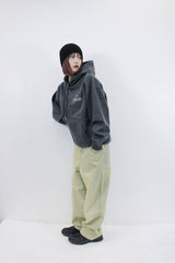 官方徽標補丁顏料連帽衫