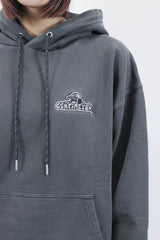 官方徽標補丁顏料連帽衫