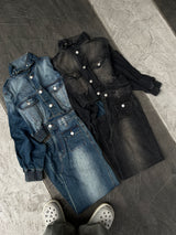 NG stand collar denim jacket