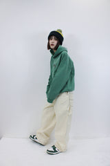 官方徽標補丁顏料連帽衫