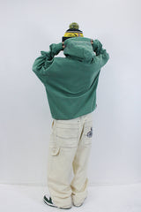 官方徽標補丁顏料連帽衫