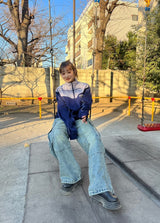 wash wide cargo denim