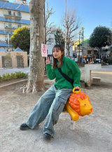 wash wide cargo denim