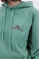 官方徽標補丁顏料連帽衫