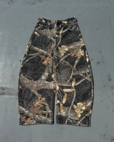 King Logo Slub Denim Buggy Pants