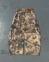 King Logo Slub Denim Buggy Pants