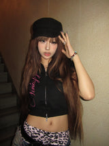 Ninety Girl Short Sleeve Zip Hoodie