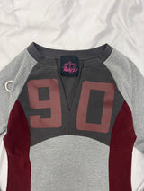 V넥 슬림 넘버드 티