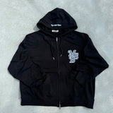 Assort appliqué zip hoodie