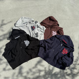 Assort appliqué zip hoodie