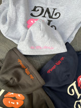 親吻完整的拉鍊連帽衫