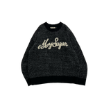 자카드 로고 니트