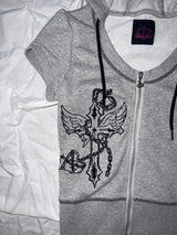 Cross Logo Half Zip Hoodie