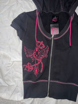 Cross Logo Half Zip Hoodie