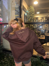 라인 스톤 아플리케 후드티