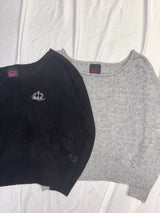 니트 오프숄더 탑