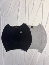 니트 오프숄더 탑