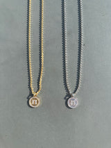 N Logo Stone Necklace