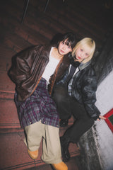 에코 가죽 폭격기 재킷