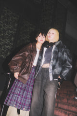 에코 가죽 폭격기 재킷