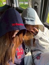 Assort appliqué zip hoodie