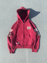 Numbering Check Zip Hoodie