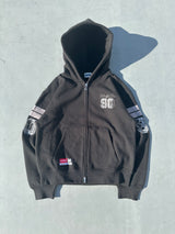 Numbering Check Zip Hoodie