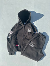 Numbering Check Zip Hoodie