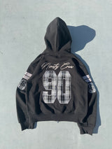 Numbering Check Zip Hoodie