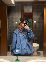 2way wrinkles nylon jacke