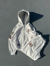 Numbering Check Zip Hoodie