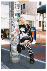 엿같은 해골 열선 L/S 티