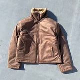 Suede far blouson