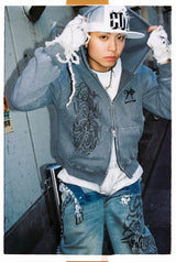 Tribal Logo Zip Hoodie