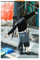 NINETY 로고 크루넥 스웨트