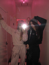 Butterfly logo rhinestone rich sweat